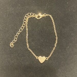 Gold Heart Chain Bracelet